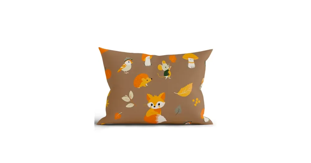 Bavlněný povlak na polštář Renforcé 40 x 60 cm - Podzimní les hnědý Bezpečná Platba
