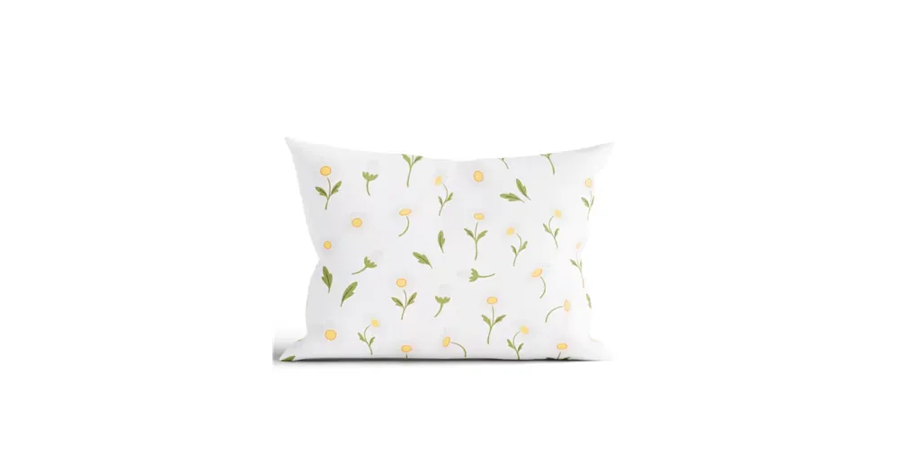 Koupit Online Bavlněný povlak na polštář Renforcé 40 x 60 cm - Sedmikrásky bílé