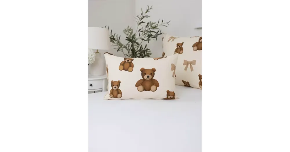 Nejlepší Volba Bavlněný povlak na polštář Renforcé 40 x 60 cm - Plyšoví medvídci L02