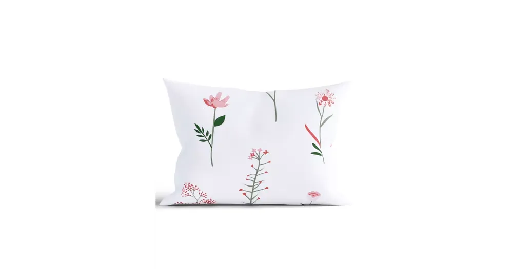 Bavlněný povlak na polštář Renforcé 50 x 70 cm - Vlčí máky bílé Koupit Online