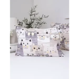 Nejlepší Volba Bavlněný povlak na polštář Renforcé 50 x 70 cm - Kočičí invaze L02
