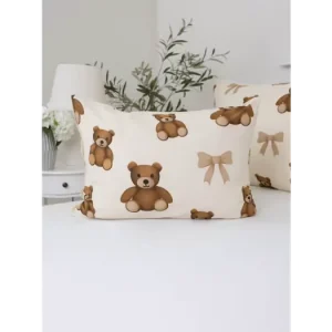 Bezpečná Platba Bavlněný povlak na polštář Renforcé 50 x 70 cm - Plyšoví medvídci L02