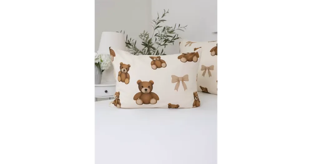 Bezpečná Platba Bavlněný povlak na polštář Renforcé 50 x 70 cm - Plyšoví medvídci L02