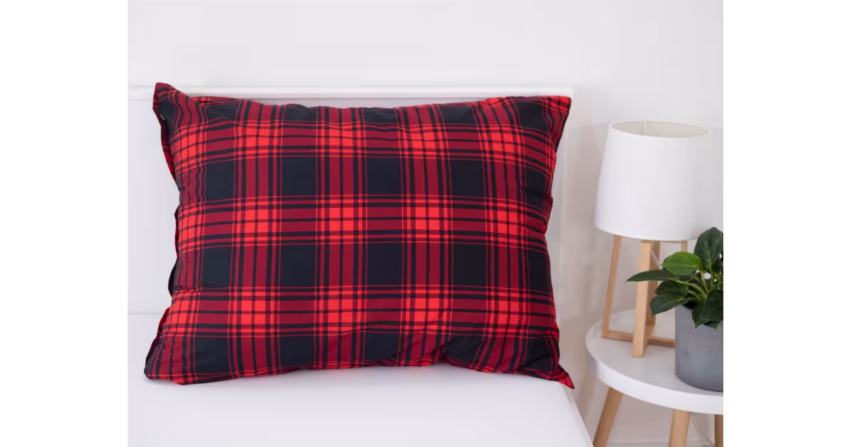 Jen Po Omezenou Doba Bavlněný povlak na polštář Renforcé 70 x 90 cm - Káro červené