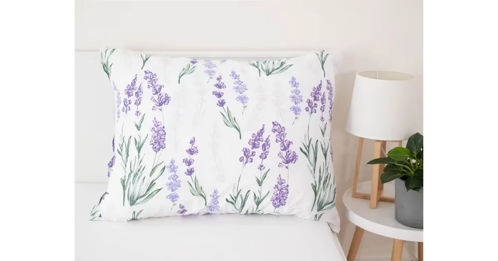 Vrácení Zdarma Bavlněný povlak na polštář Renforcé 70 x 90 cm - Levandule