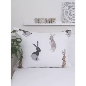 Bavlněný povlak na polštář Renforcé 70 x 90 cm - Zajíčci Výhodná Nabídka