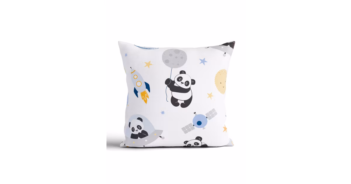 Jen Po Omezenou Doba Bavlněný povlak na polštářek Renforcé 40 x 40 cm - Vesmírná panda