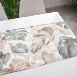 Běhoun Monstera – 40 × 140 cm béžová Akční Nabídka