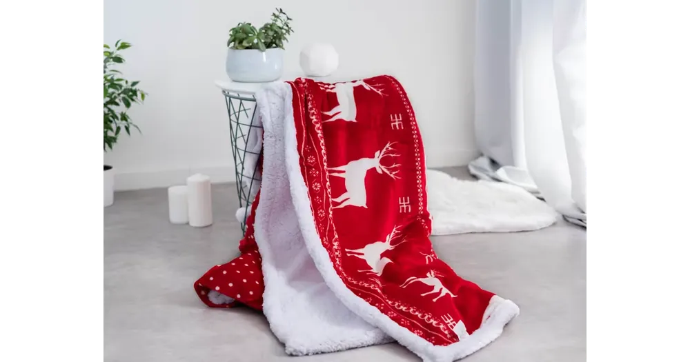 Horká Nabídka Beránková deka 150 × 200 cm – Sob red