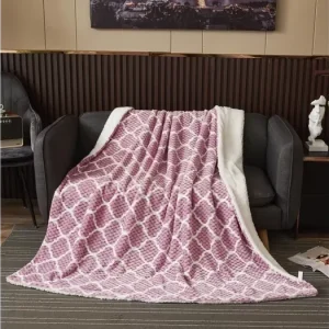 Dokud Zásoby Vydrží Beránková deka 150 × 200 cm – Castle starorůžová