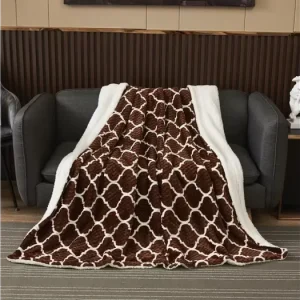Beránková deka 150 × 200 cm – Castle tmavě hnědá Aktuální