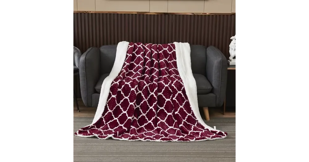 Poslední Šance Beránková deka 150 × 200 cm – Castle vínová