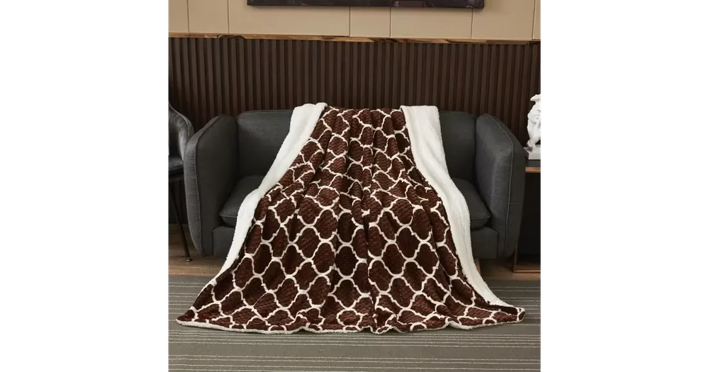 Beránková deka 200 × 220 cm – Castle tmavě hnědá Odeslání Ihned