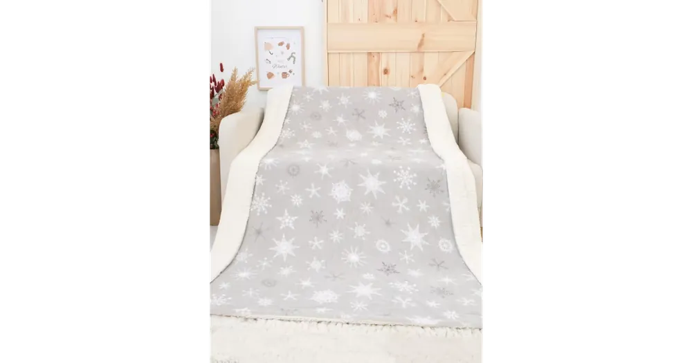 Beránková deka mikroplyš 150 × 200 cm – Frozen šedé Nejlepší Volba