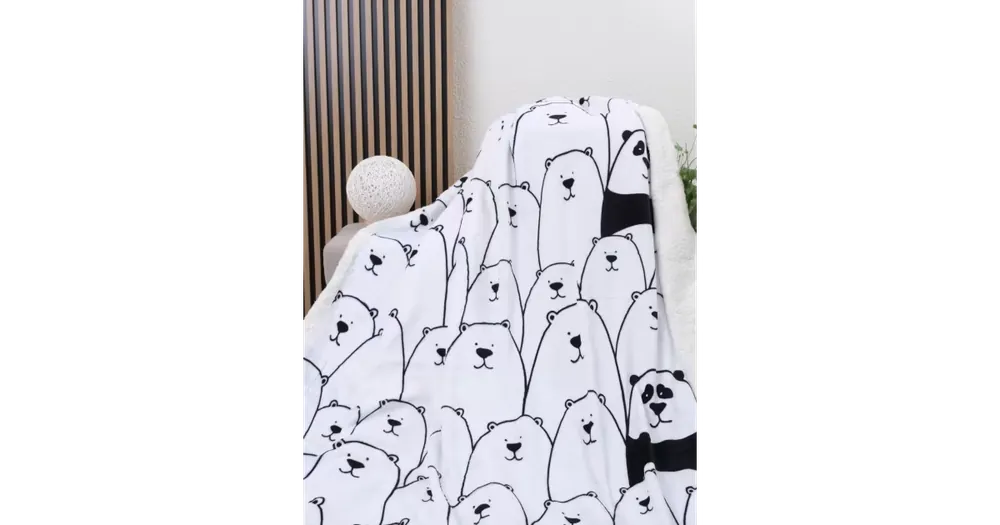 Nová Kolekce Beránková deka mikroplyš 150 × 200 cm – Rebel panda