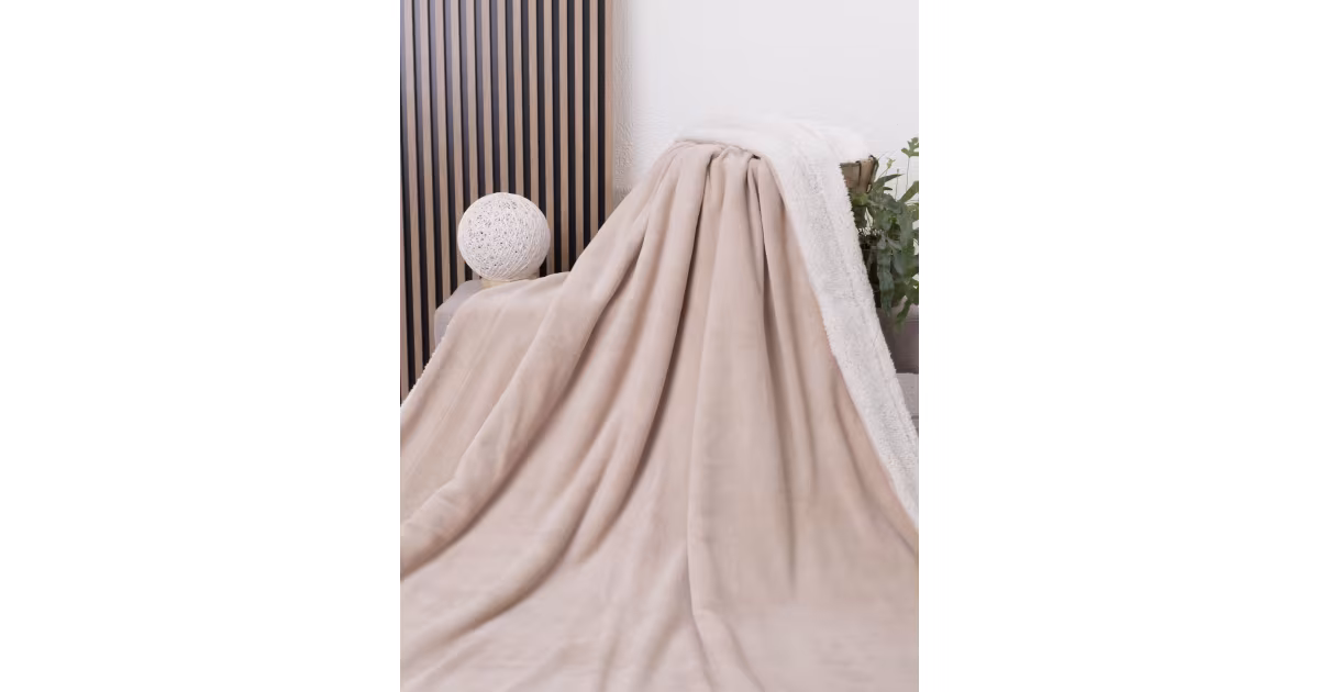 Beránková deka mikroplyš 220 × 200 cm – Laura mandlová Akce