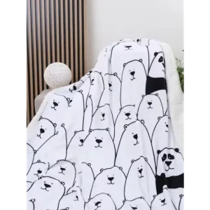 Beránková deka mikroplyš 220 × 200 cm – Rebel panda Zlevněný