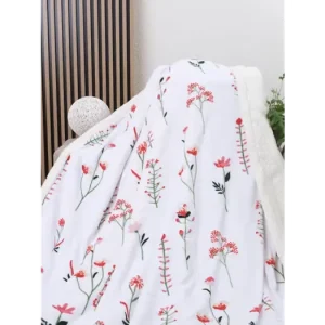 Zlevněný Beránková deka mikroplyš Exclusive 220 × 200 cm – Vlčí máky bílé