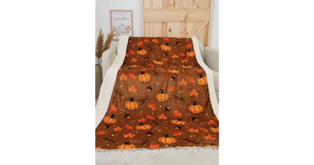 Beránková deka mikroplyš Exclusive 150 × 200 cm – Dýňové kouzlo Kup Teď