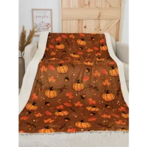 Beránková deka mikroplyš Exclusive 220 × 200 cm – Dýňové kouzlo Ihned K Objednání