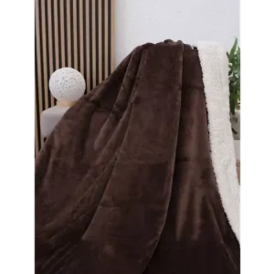 Nejprodávanější Beránková deka mikroplyš Exclusive 220 × 200 cm – Laura tmavě hnědá