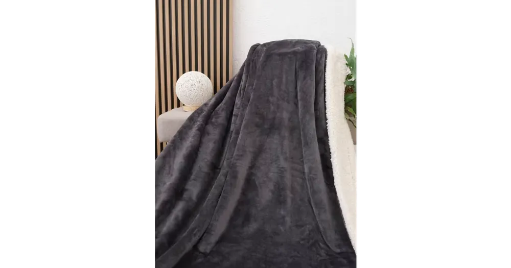 Horká Nabídka Beránková deka mikroplyš Exclusive 220 × 200 cm – Laura tmavě šedá
