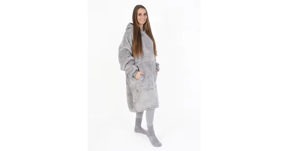 Víkendová Akce Beránková mikina mikroplyš – Laura světle šedá velikost L
