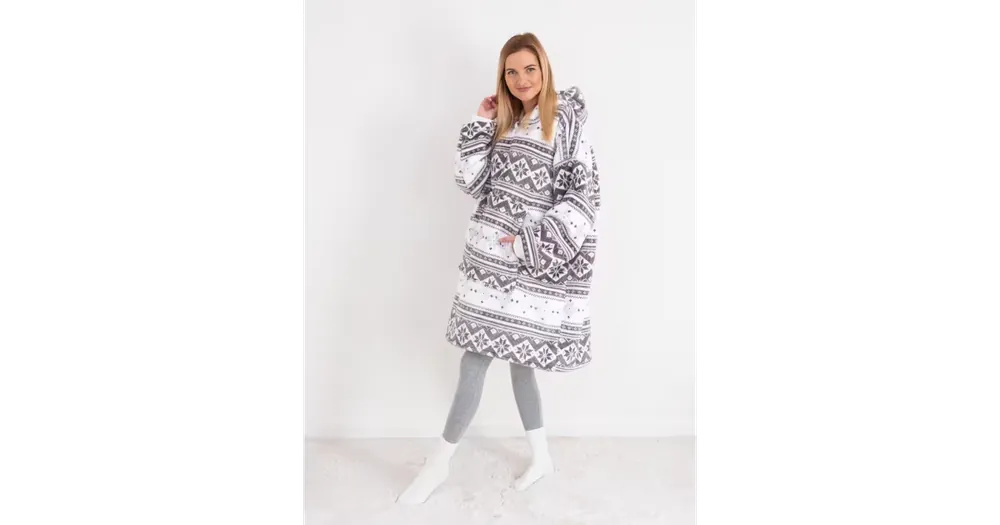 Nízká Cena Beránková mikina mikroplyš – Winter šedé velikost M