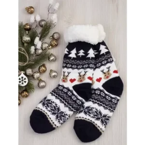 Must-Have Beránkové ponožky - Sobíci - modré vel. 35 - 38 EU