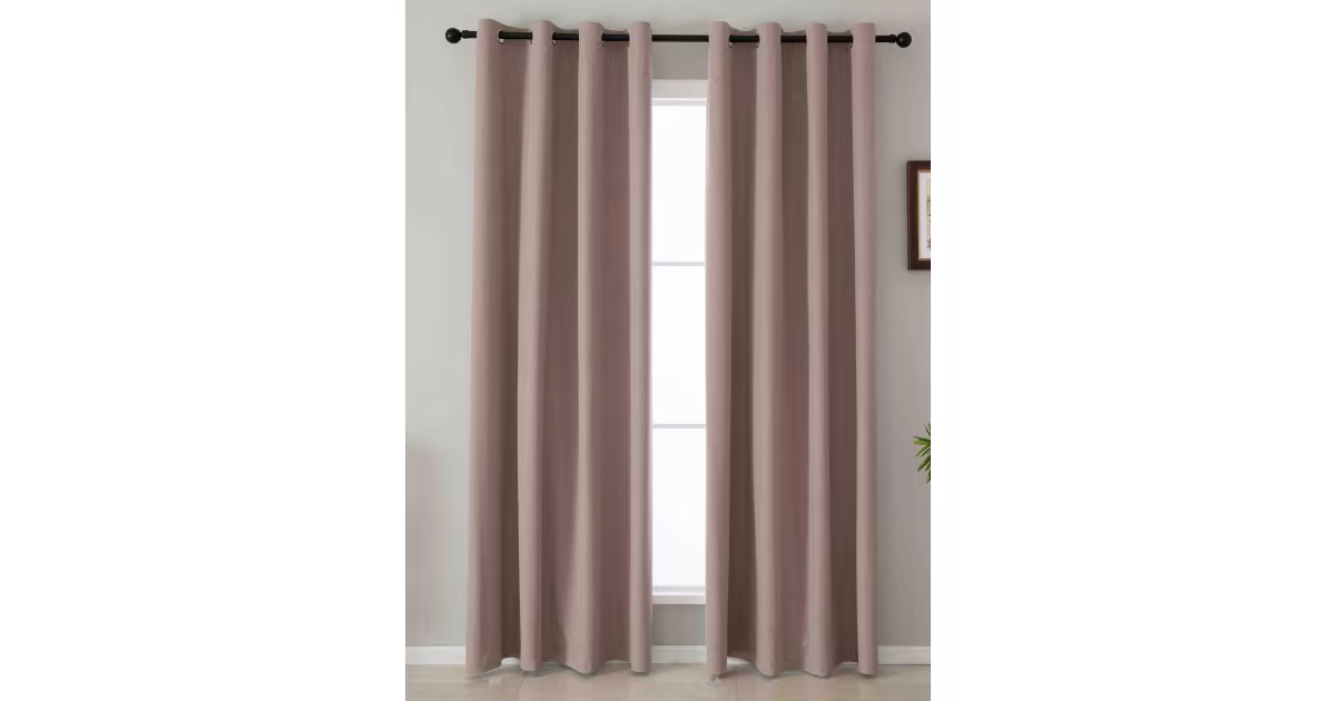 Blackout závěsy Oliver cappuccino – 140 × 180 cm (2 ks) Expresní Doručení