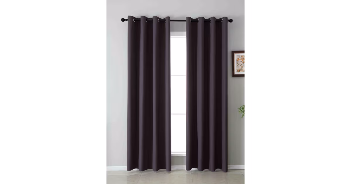 Vrácení Zdarma Blackout závěsy Oliver tmavě fialová – 140 × 160 cm (2 ks)