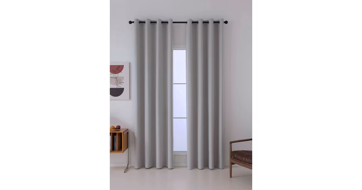 Výprodej Blackout závěsy Ricardo krémové - 140 x 160 cm (2ks) - kroužky