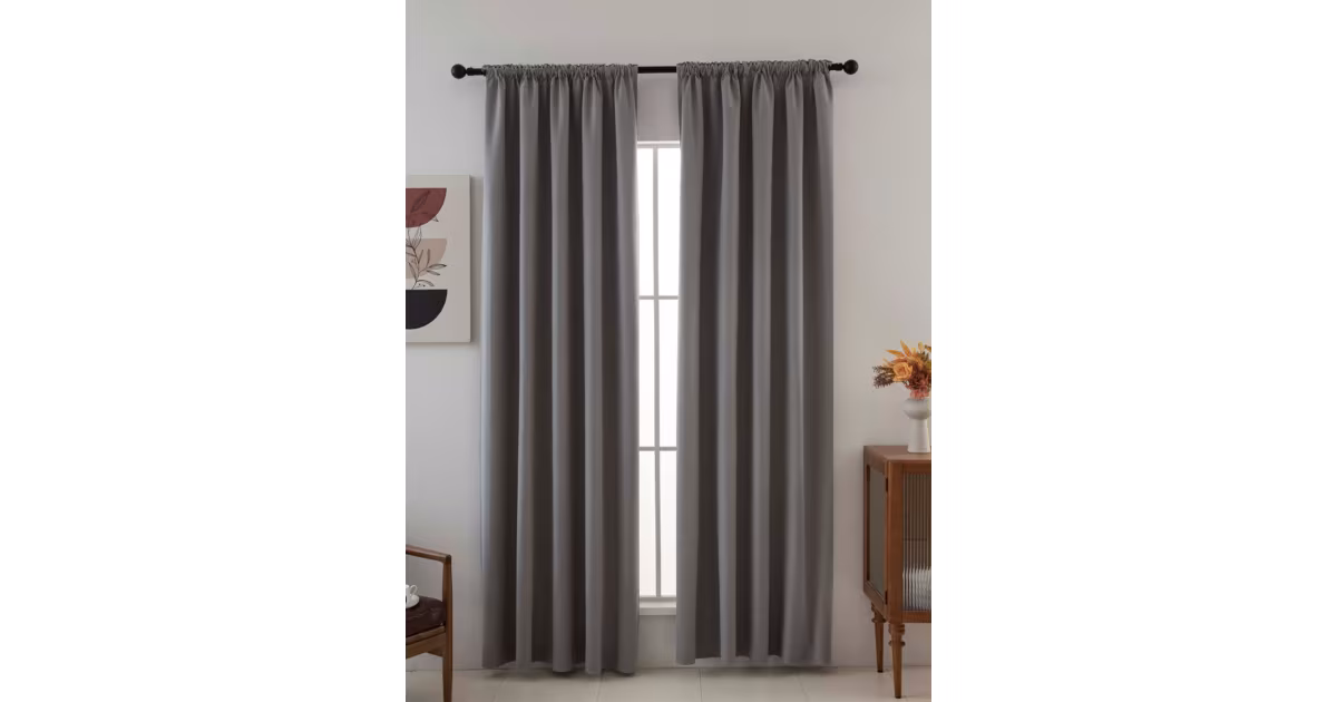 Blackout závěsy Ricardo šedohnědé - 140 x 180 cm (2ks) - řasící stuha Přímo Od Výrobce