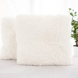 Kup Teď Chlupatý povlak na polštář Agnello/Lotus 45 × 45 cm - smetanový 2ks