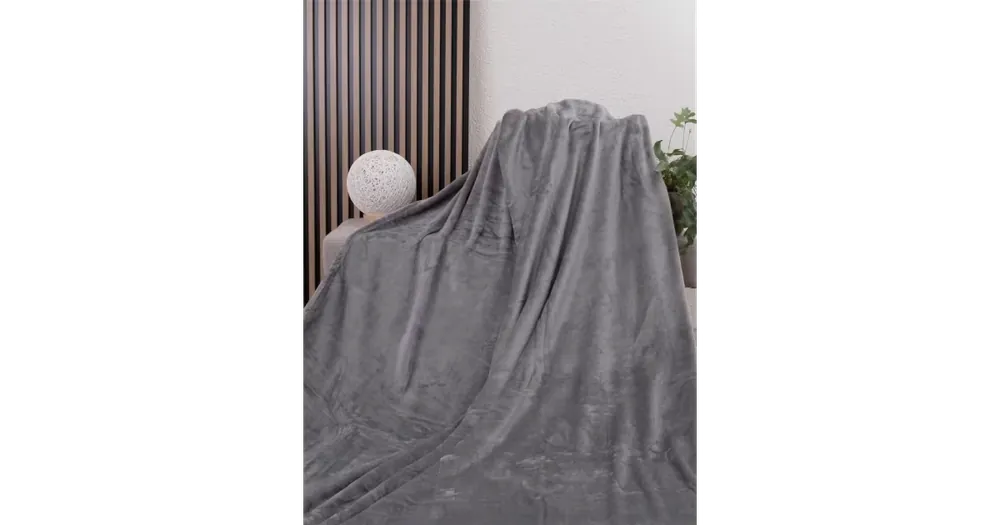 Deka mikroplyš 150 × 200 cm – Laura tmavě šedá Expresní Doručení