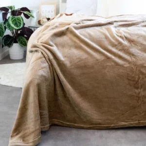 Deka mikroplyš 150 × 200 cm – latté Bezpečná Platba