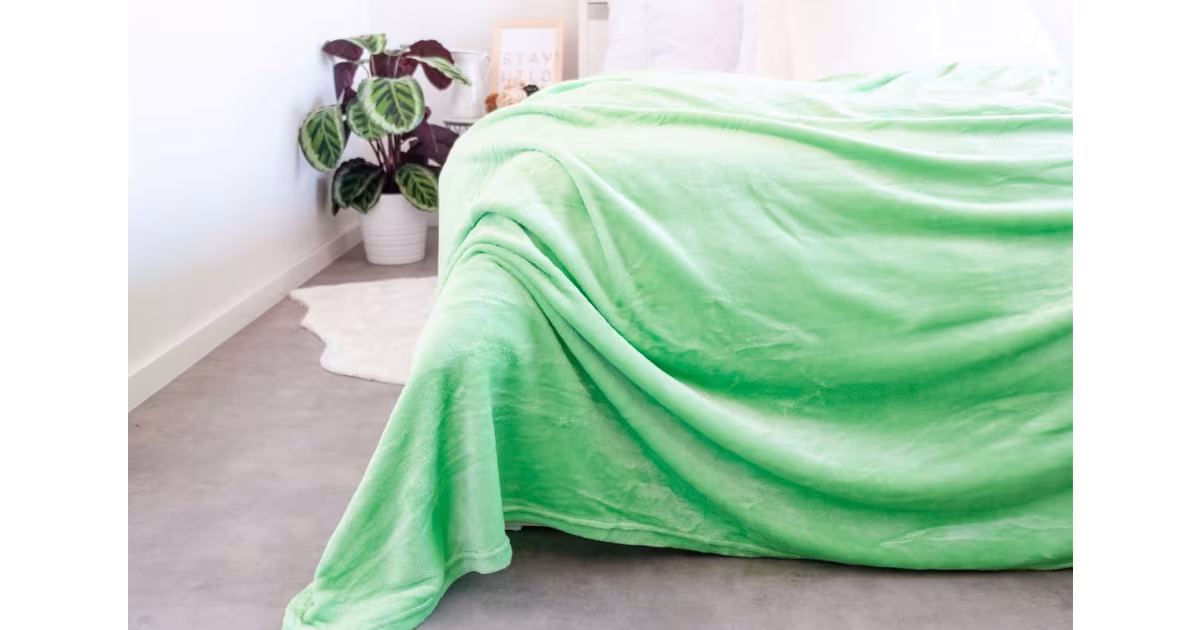 Nejlepší Volba Deka mikroplyš 150 × 200 cm – letní zelená