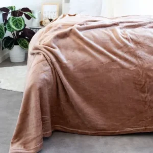 Deka mikroplyš 150 × 200 cm – světle hnědá Cenový Hit