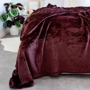 Deka mikroplyš 150 × 200 cm – tmavě hnědá Akční Cena