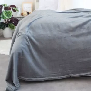 Deka mikroplyš 150 × 200 cm – tmavě šedá Vrácení Zdarma