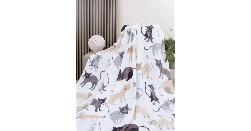 Deka mikroplyš 220 × 200 cm – Kočičky Bezpečná Platba