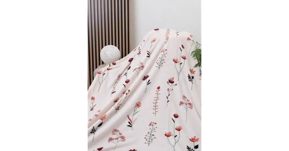 Sleva Deka mikroplyš 220 × 200 cm – Vlčí máky béžové