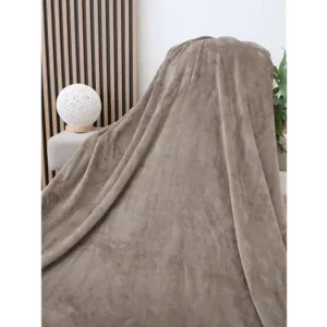 Deka mikroplyš Exclusive 150 × 200 cm – Laura šedohnědá Levný