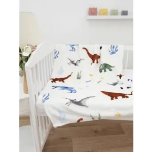 Dětská deka do postýlky mikroplyš Exclusive 80 × 100 cm – Dinosauři Omezená Nabídka