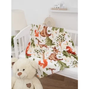 Dětská deka do postýlky mikroplyš Exclusive 80 × 100 cm – Lesní zvířátka Top Prodej