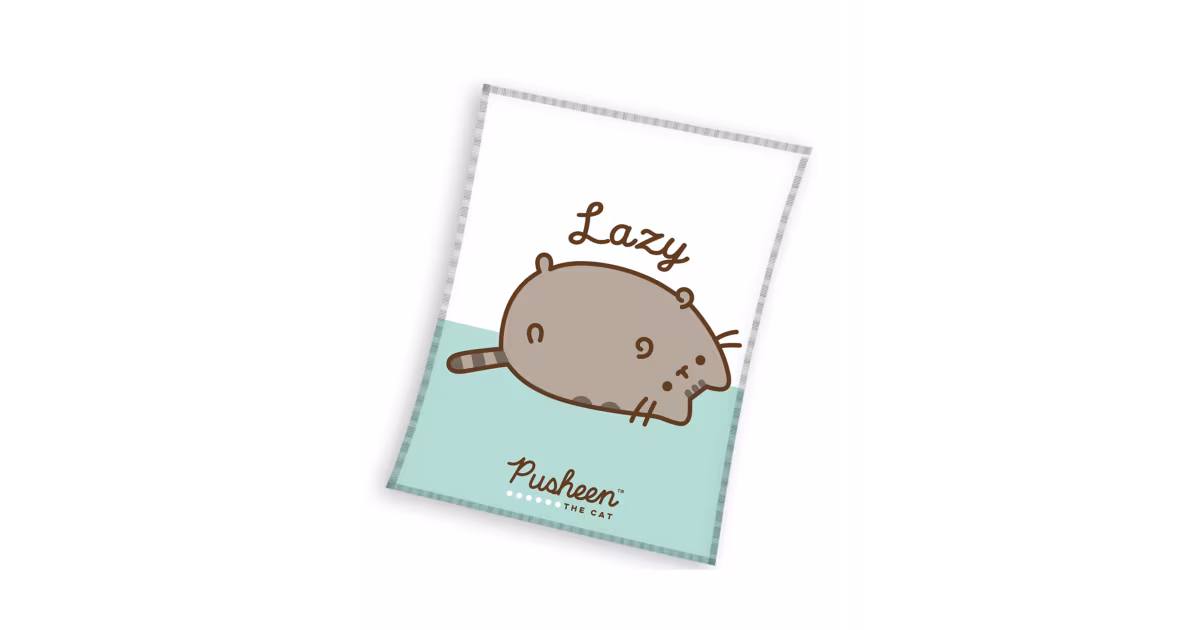 Dětská mikroplyšová deka 130 x 170 cm - Kočička Pusheen Lazy Cat Finální Výprodej