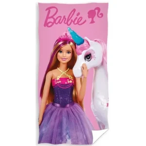 Výprodej Dětská osuška 70 × 140 cm ‒ Barbie a Kouzelný Jednorožec