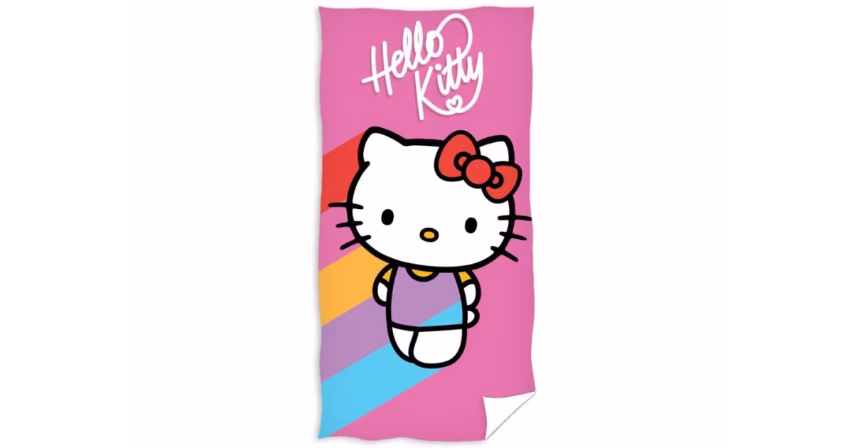 Akce Dětská osuška 70 × 140 cm ‒ Hello Kitty Rainbow