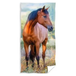 Dětská osuška 70 × 140 cm ‒ Kůň Hnědák na louce Top Prodej