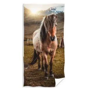 Vysoce Kvalitní Dětská osuška 70 × 140 cm ‒ Kůň v horách